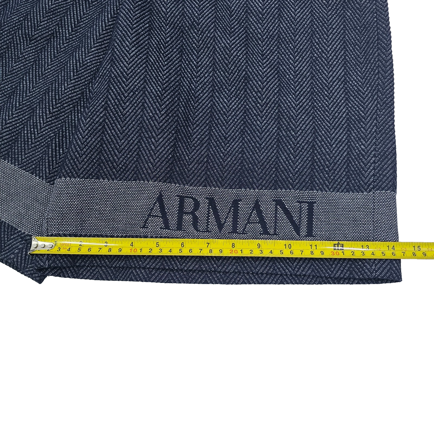 Giorgio Armani Cotton Bermuda Logo Shorts In Jacquard Navy 50 BNWT