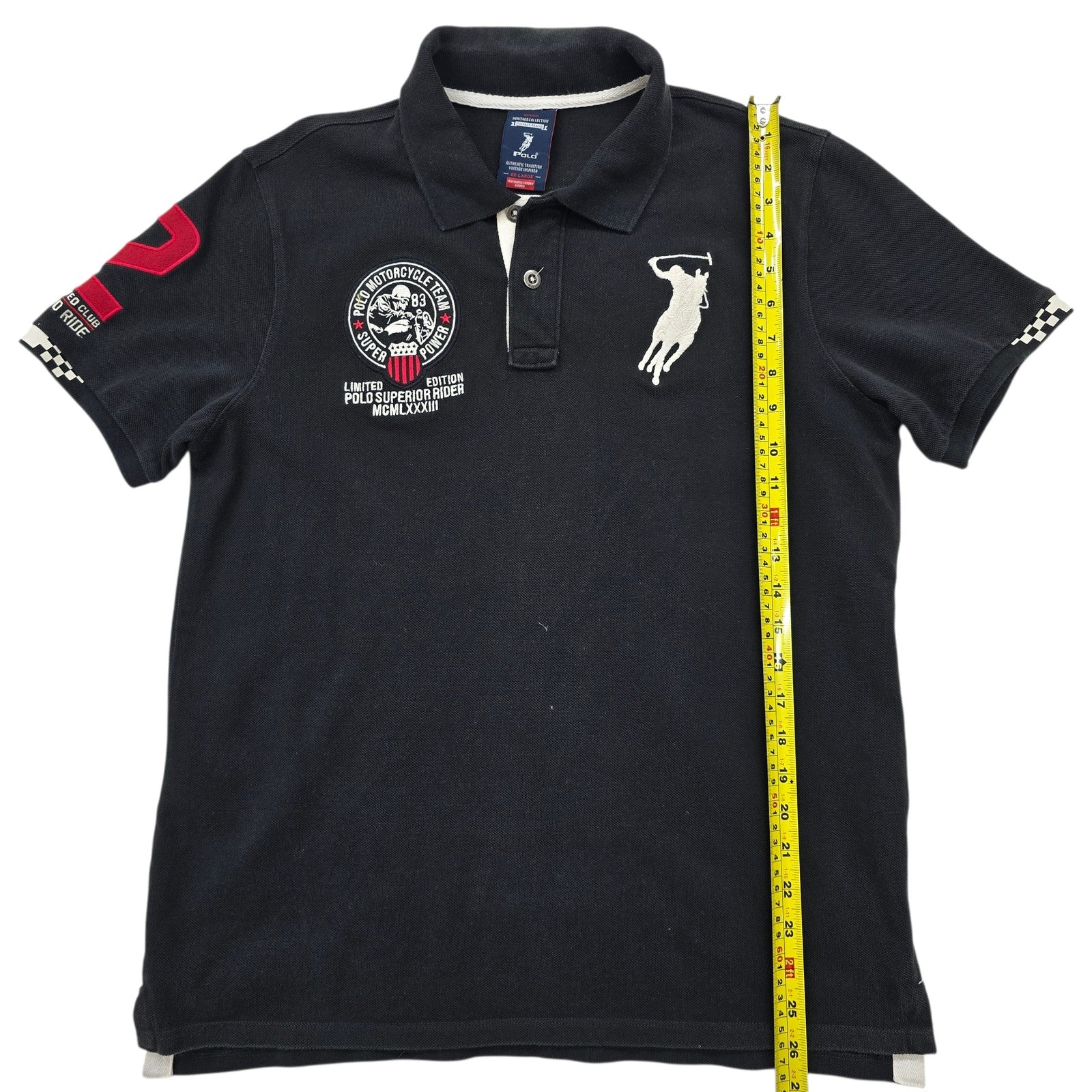 Polo Men Black Polo Shirt size XL product image 8