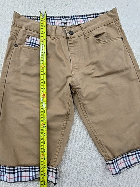 Burberry Prorsum Khaki Check Cotton Shorts Men's 32 Nova Check Lining