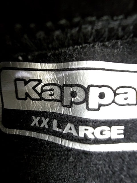 Kappa Men's Black Track Pants XXL Tapered Drawstring 100% Polyester