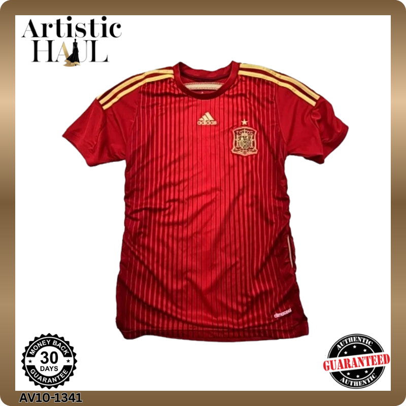 Adidas Spain National Team Red M Jersey Climacool Short Sleeve