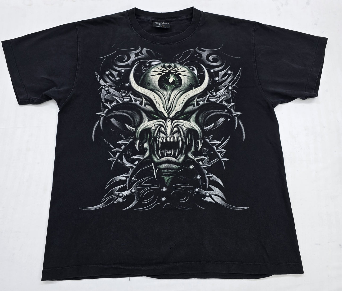 Korn Tribal Black T-Shirt Size L 100% Cotton