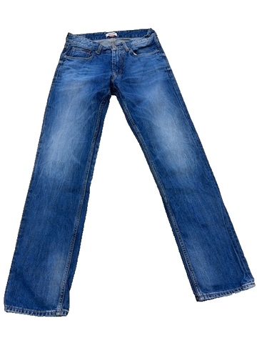 Tommy Hilfiger Men's Straight Leg Blue Jeans 30x32 Med Wash Denim