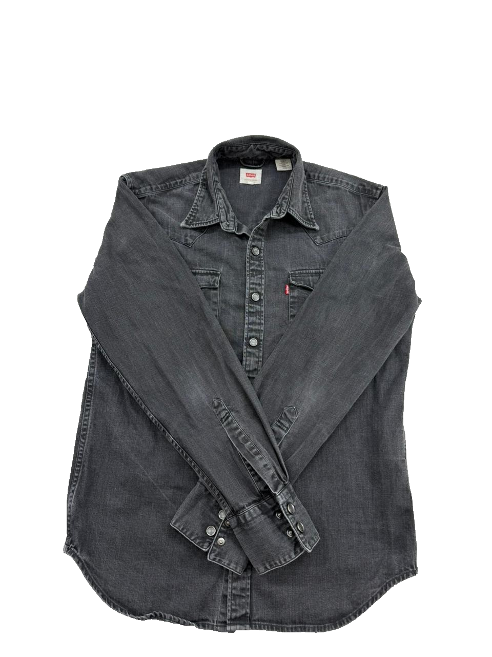 Levi's Men's Black Denim Long Sleeve Western Shirt S