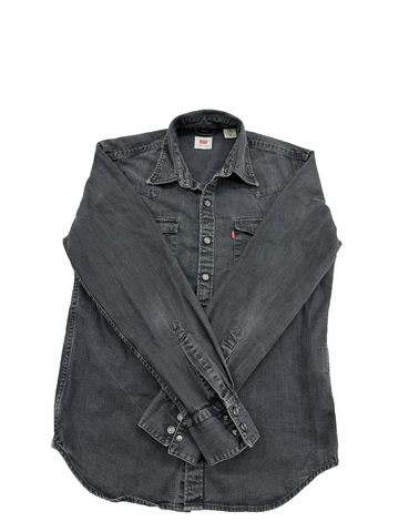 Levi's Men's Black Denim Long Sleeve Western Shirt S