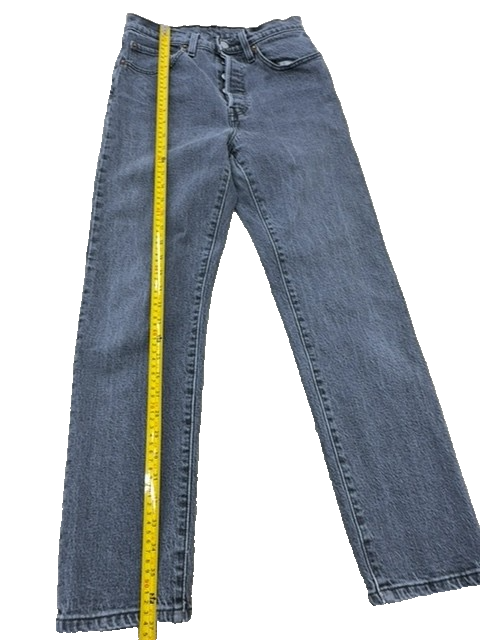 Levi's Unisex Grey 501 Original Fit 27X28 Jeans Button Fly 5-Pocket
