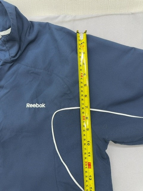 Reebok Men's Navy Track Jacket M Nylon Mesh Lining Zip Pockets