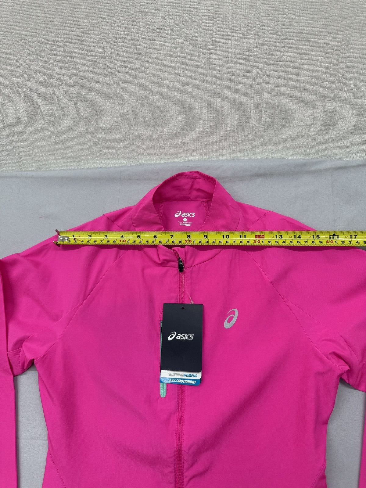Asics Women's Pink Motion Dry Running Jacket S Long Sleeve