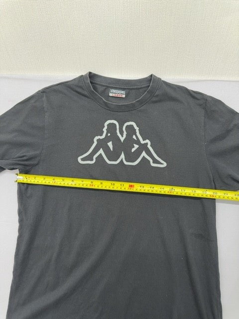 Kappa Men's Black Large Short Sleeve T-Shirt 100% Cotton Logo