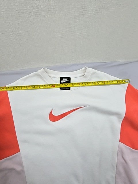 Nike Men's Color Block White/Orange/Pink Hoodie Size M