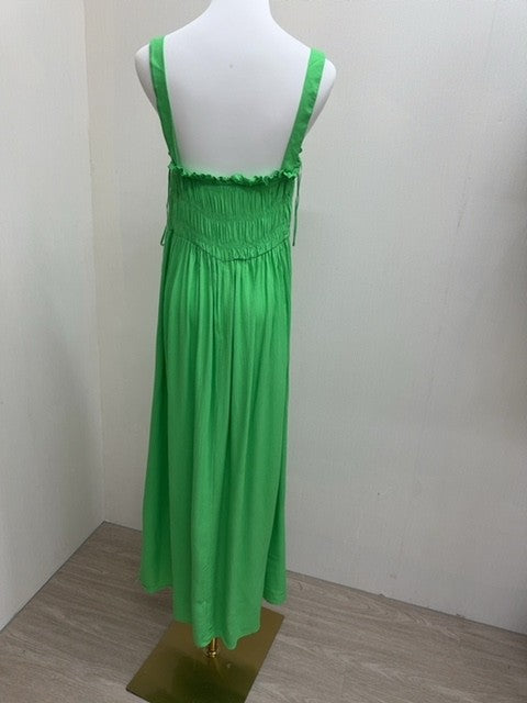 Koton Women's Green Maxi Smocked Dress Regular