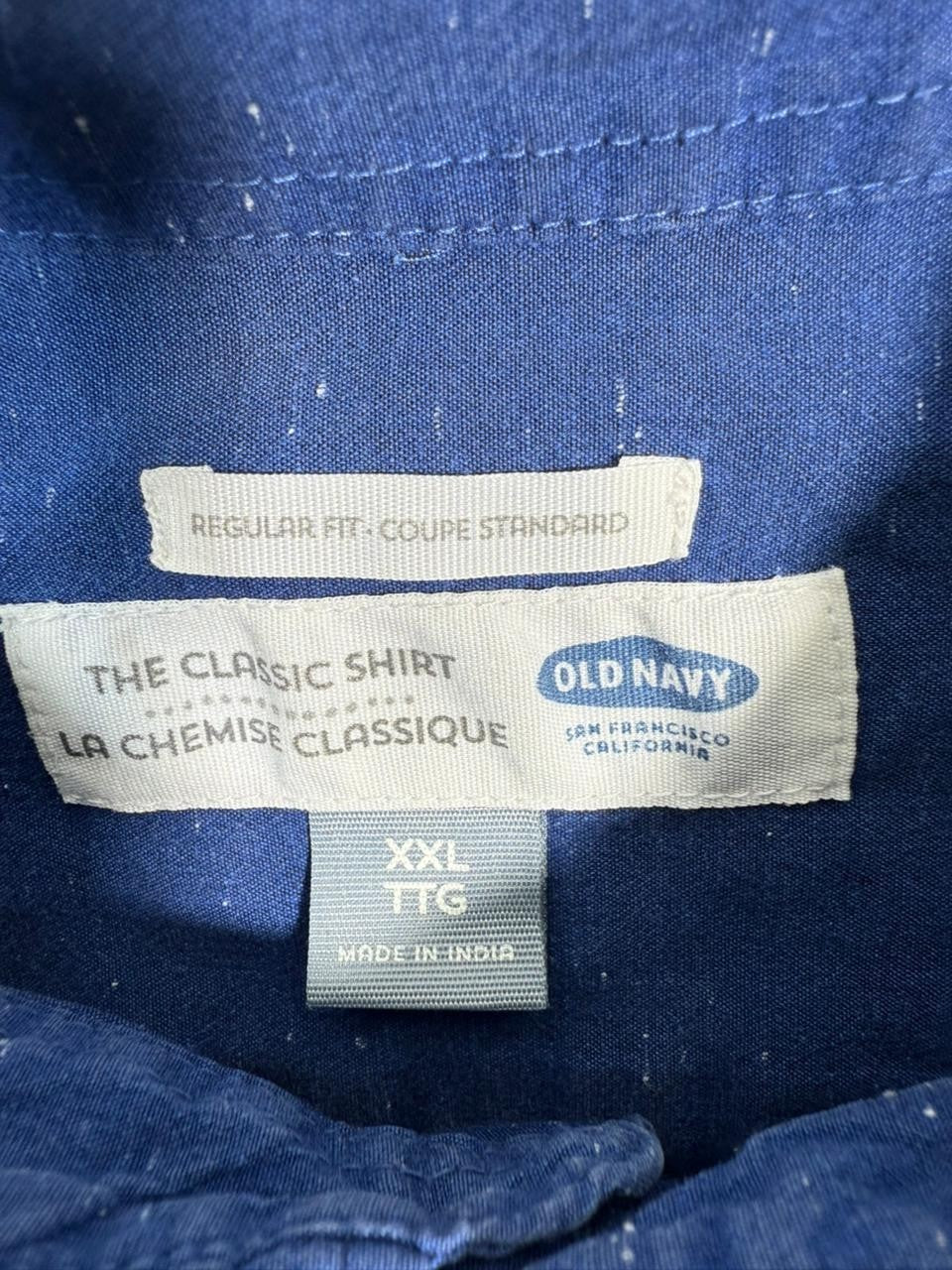 Old Navy Men's Royal Blue Classic Shirt Regular Fit Long Sleeve Button Down XXL