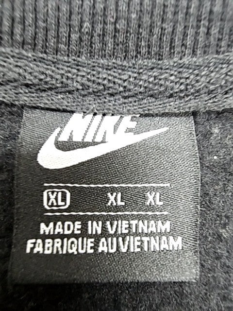 Nike Men's Black Crew Neck Sweatshirt XL Logo Embroidery