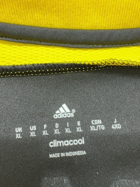 Adidas Men's Black Yellow Striped Soccer Jersey(#16) XL Climacool