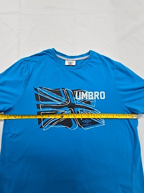 Umbro Men's M Blue Union Jack Cotton Short Sleeve T-Shirt