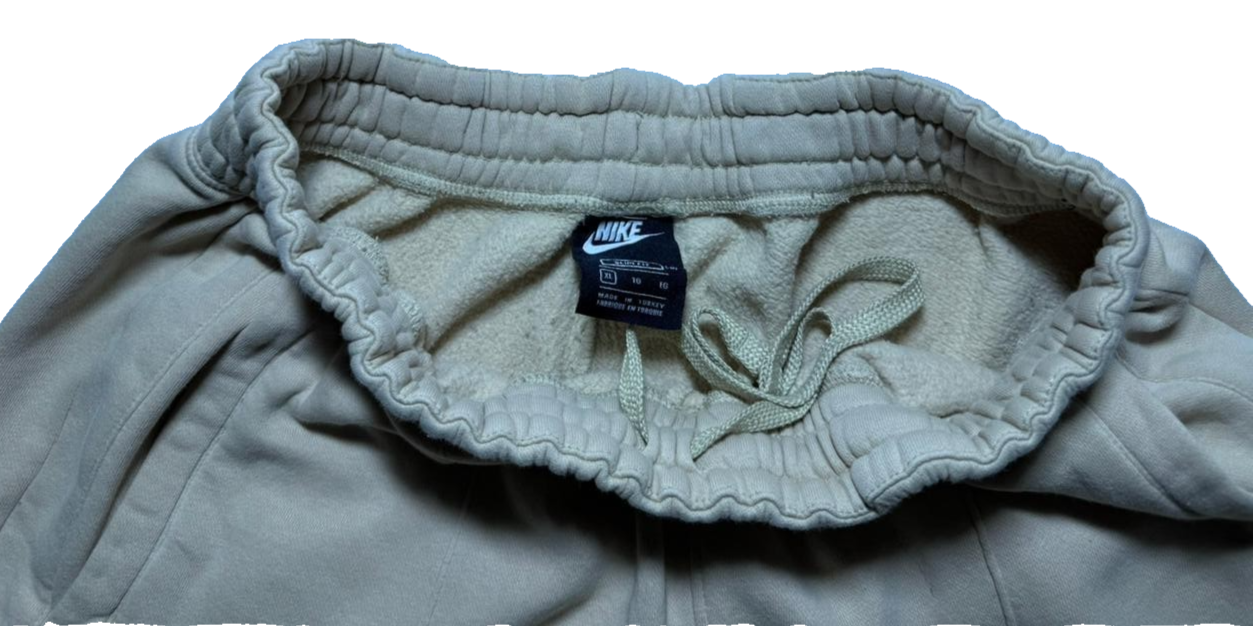 Nike Beige Sweatpants, Men's XL, Cotton Fleece Joggers, Casual Athletic Wear