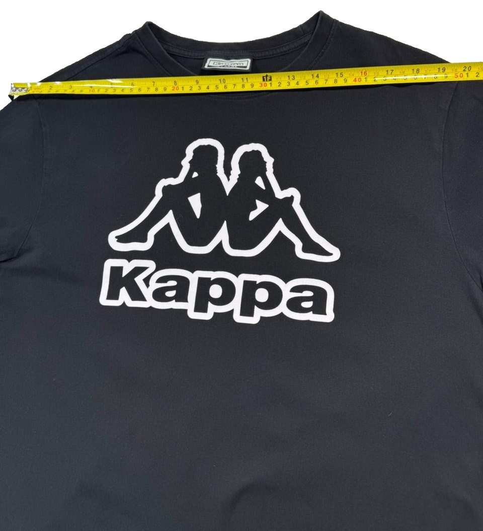Black Kappa Authentic Logo T-Shirt - Size XL