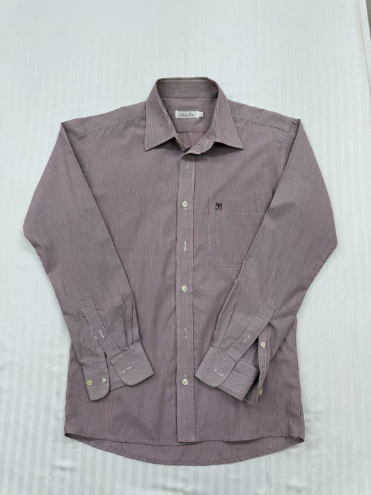 Valentino Rudy Mauve Striped L Long Sleeve Cotton Shirt Italy