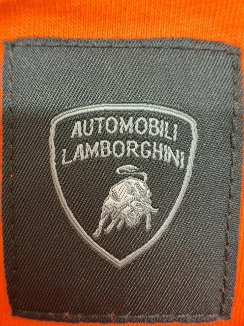 Automobili Lamborghini Orange Men's Short Sleeve Cotton T-Shirt L