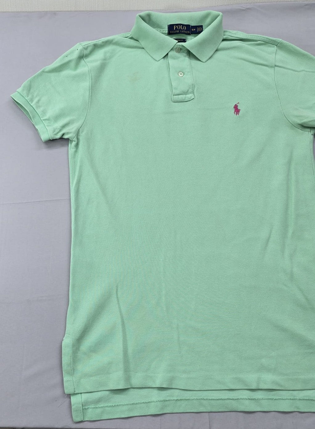 Polo Ralph Lauren Men's College Green Polo Shirt Size S Custom Slim Fit