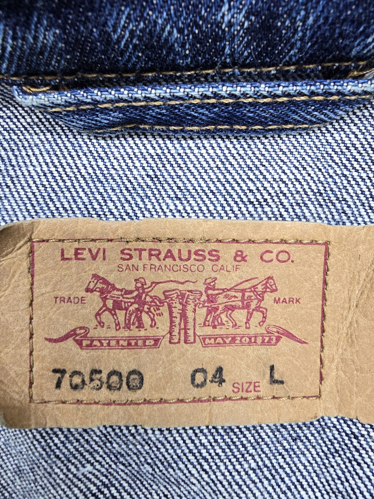 Levi's Men's Dark Blue Vintage Denim Trucker Jacket L