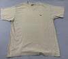 Lacoste Men's Beige T-Shirt – Size XL, Short Sleeve, V-Neck
