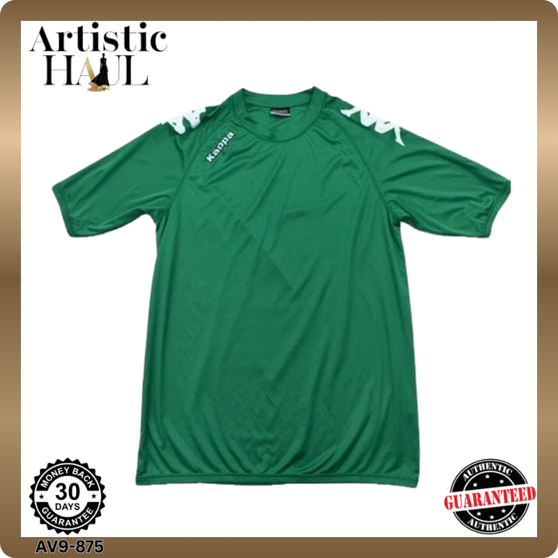 Kappa Green T-Shirt XL Men's Sports Crew Neck Short Sleeve