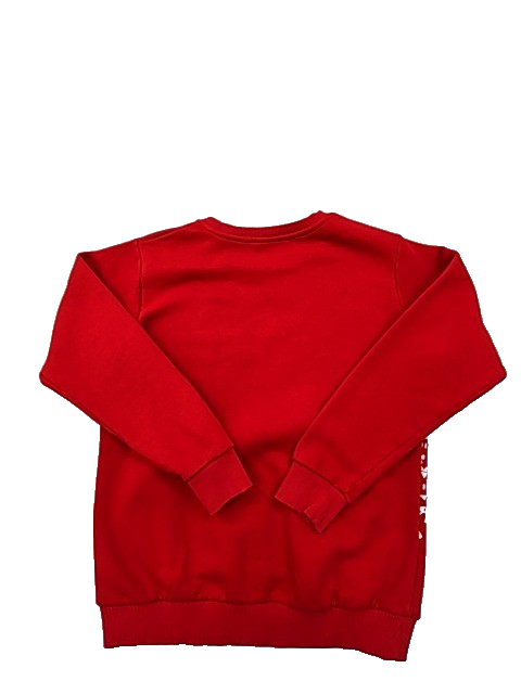 Disney Mickey Mouse Red Christmas Crewneck Sweater S Snowflakes