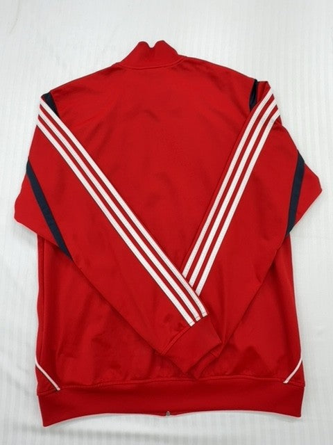 Adidas Men's Red Jacket – Size S, Full Zip