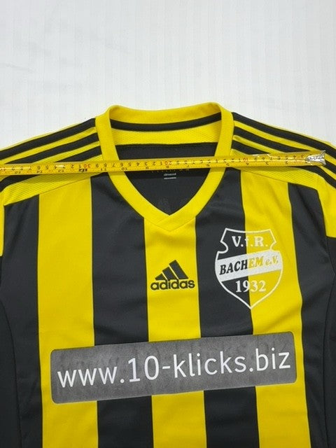 Adidas Men's Black Yellow Striped Soccer Jersey (#15) L Climacool