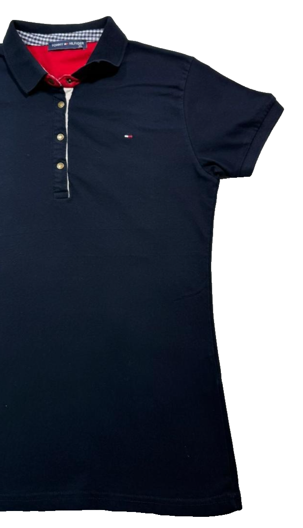 Tommy Hilfiger Women's Slim Flag Polo Shirt Short Sleeve Size XL Logo Cotton