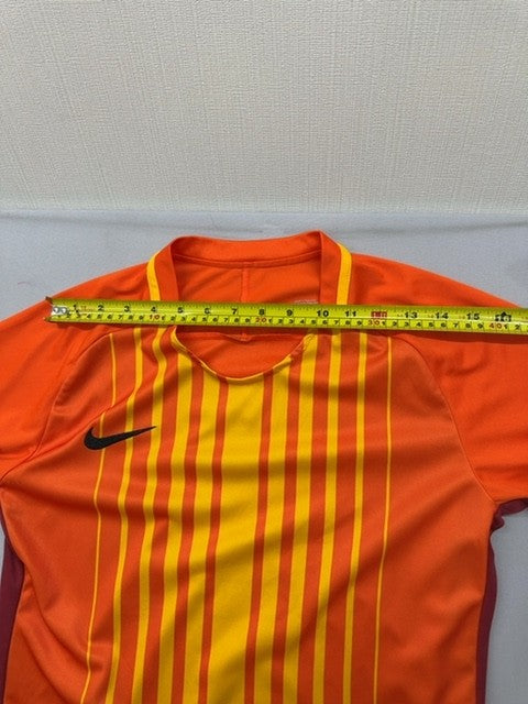 Nike Orange Stripe Soccer Jersey Dri-FIT Short Sleeve Size S