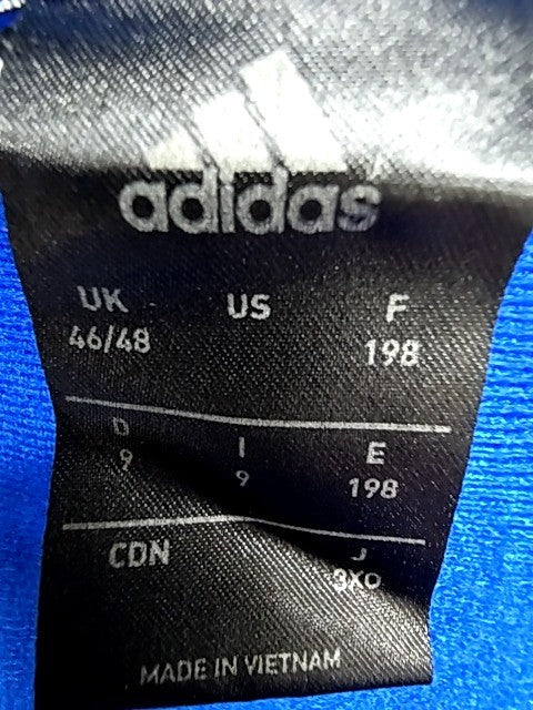 Adidas Blue 3-Stripes Track Jacket XL Full Zip Regular Fit