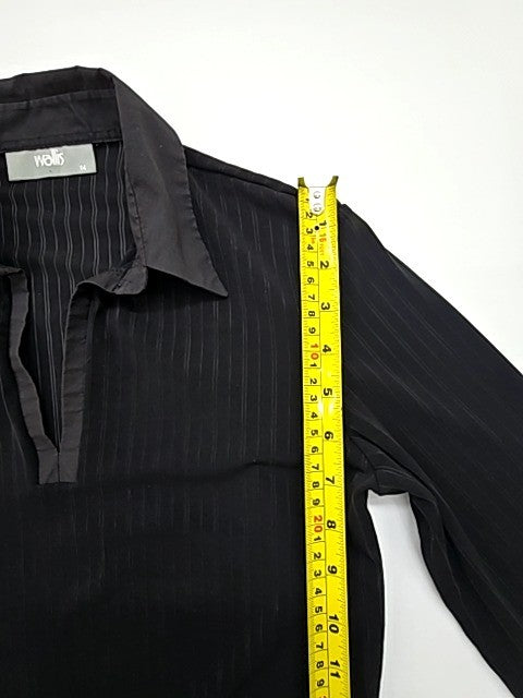 Wollis Women Black Polo Shirt size EU 42 product image 6