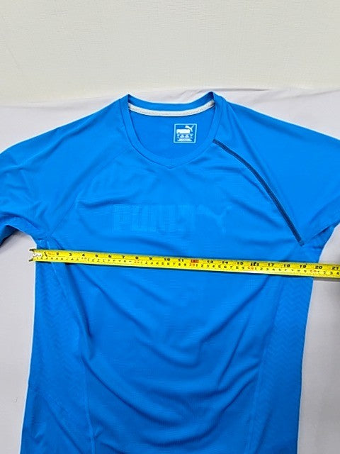 Puma Men's Blue Sport T-Shirt L Moisture Breathable Crew Neck