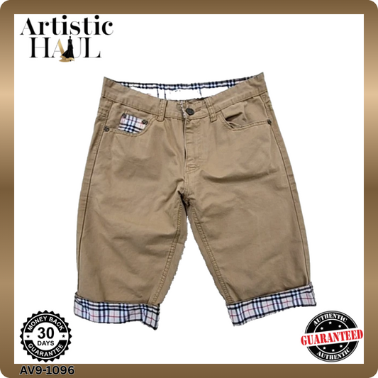 Burberry Prorsum Khaki Check Cotton Shorts Men's 32 Nova Check Lining