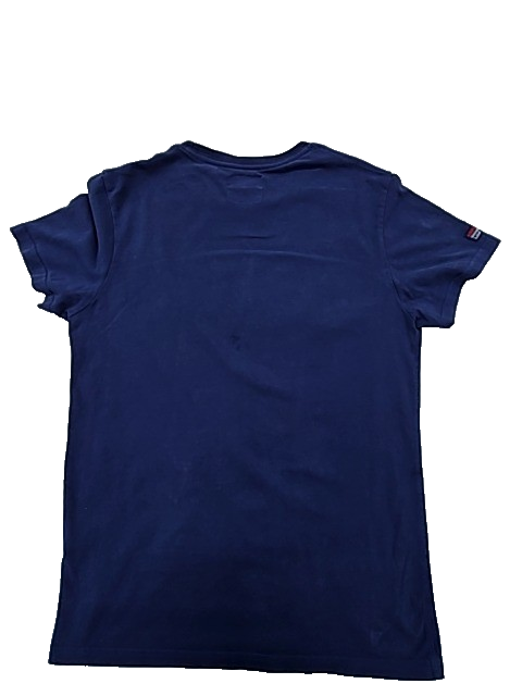 Superdry Vintage Label Navy L Men's Cotton T-Shirt Relaxed Fit Logo