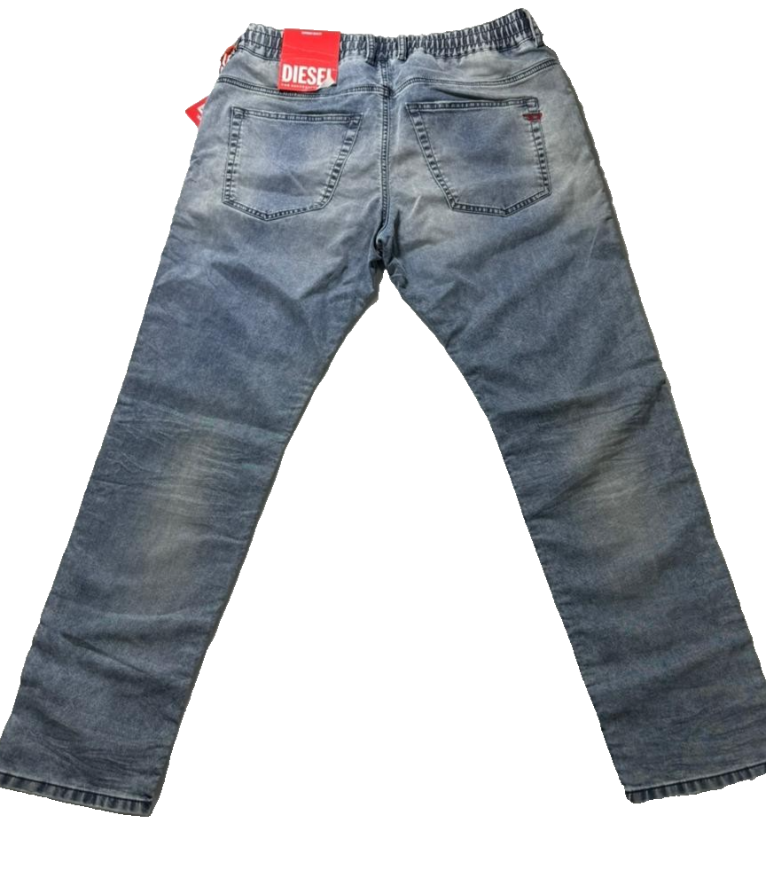 Diesel D-Krooley Jogg Jeans Men Blue Wash Slim Fit Stretch Denim Pan W36 L32