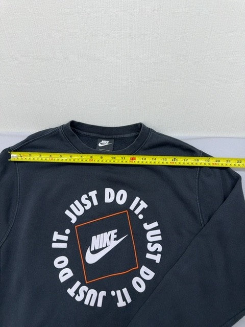 Nike Men's Grey Crewneck Sweatshirt L Just Do It Long Sleeve