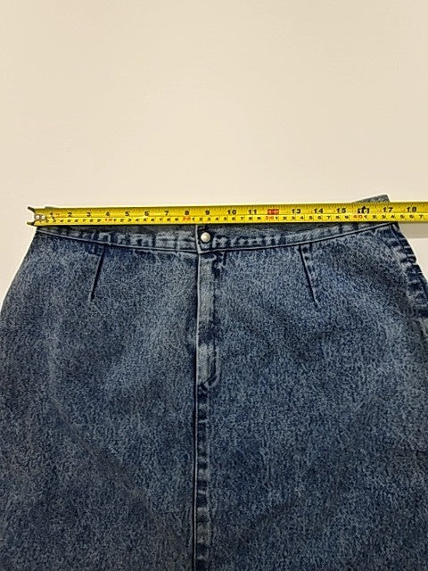 Riverlina Women's Blue Denim Knee-Length Skirt Size 50 Vintage