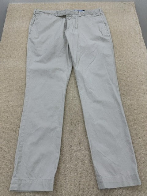Polo Ralph Lauren Men's Grey Stretch Slim Chino Pants Cotton