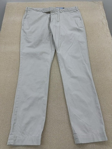 Polo Ralph Lauren Men's Grey Stretch Slim Chino Pants Cotton