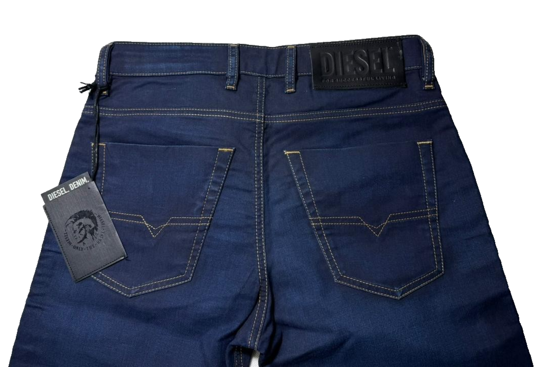 Diesel Krooley Jogg Jeans Men Blue Tapered Slim Fit Stretch Denim Drawstring |28