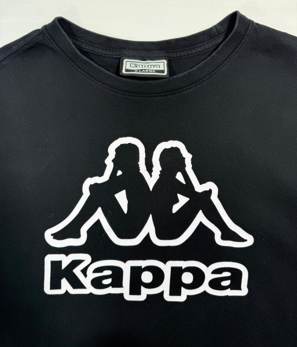 Black Kappa Authentic Logo T-Shirt - Size XL