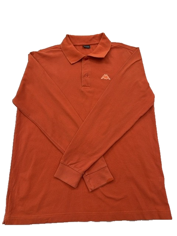 Kappa Men's Orange Long Sleeve Polo Cotton L
