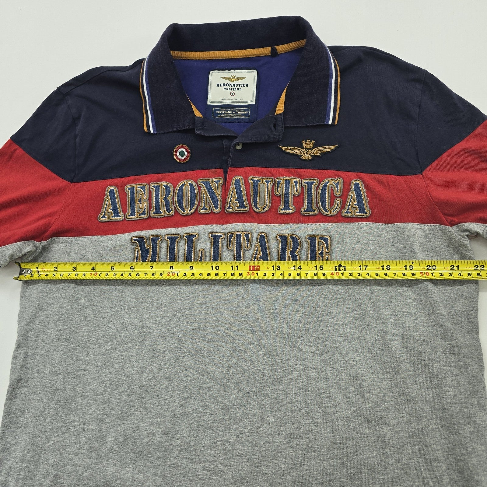 Aeronautica Militare Men Multicolor Polo Shirt size XXL product image 7