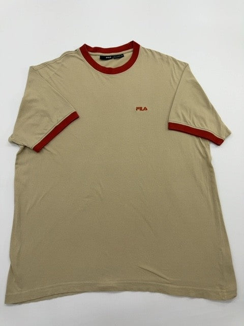 Fila Men Beige T-Shirt size 3XL product image 1