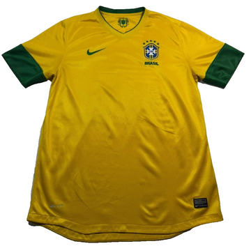 Nike Brazil National Team Soccer Jersey Yellow Green Men's Size L