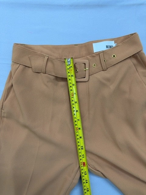 Reiko Women's Camel Wide Leg High Waist Denim Jeans Sz 28