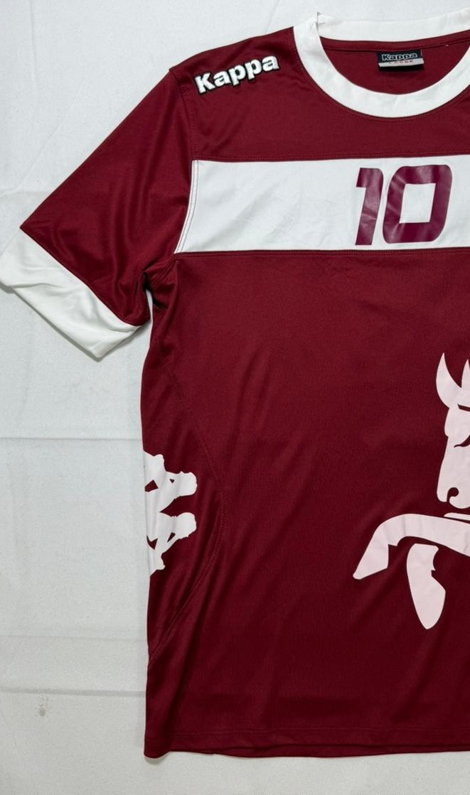 Kappa Torino Soccer Jersey #10 Cofano Men's Large Maroon White Rare Vintage Kit